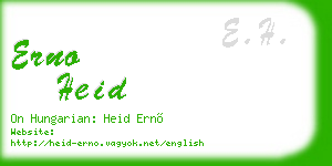 erno heid business card